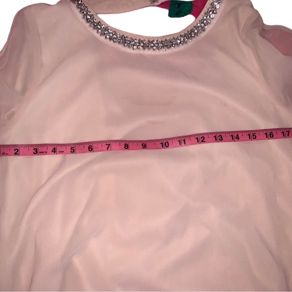 Cream Blouse with stone accent shoulder out style - Picture 11 of 14